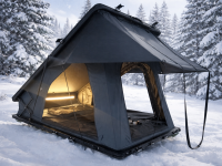 tente dans la neige avec isolation en option